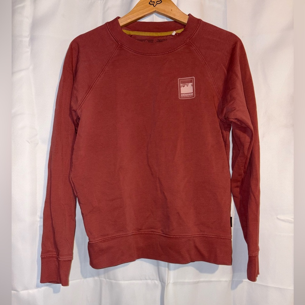 Patagonia  Sweatshirt Alpine Icon Regenerative Pilot Crew Pink Red Crewneck SM